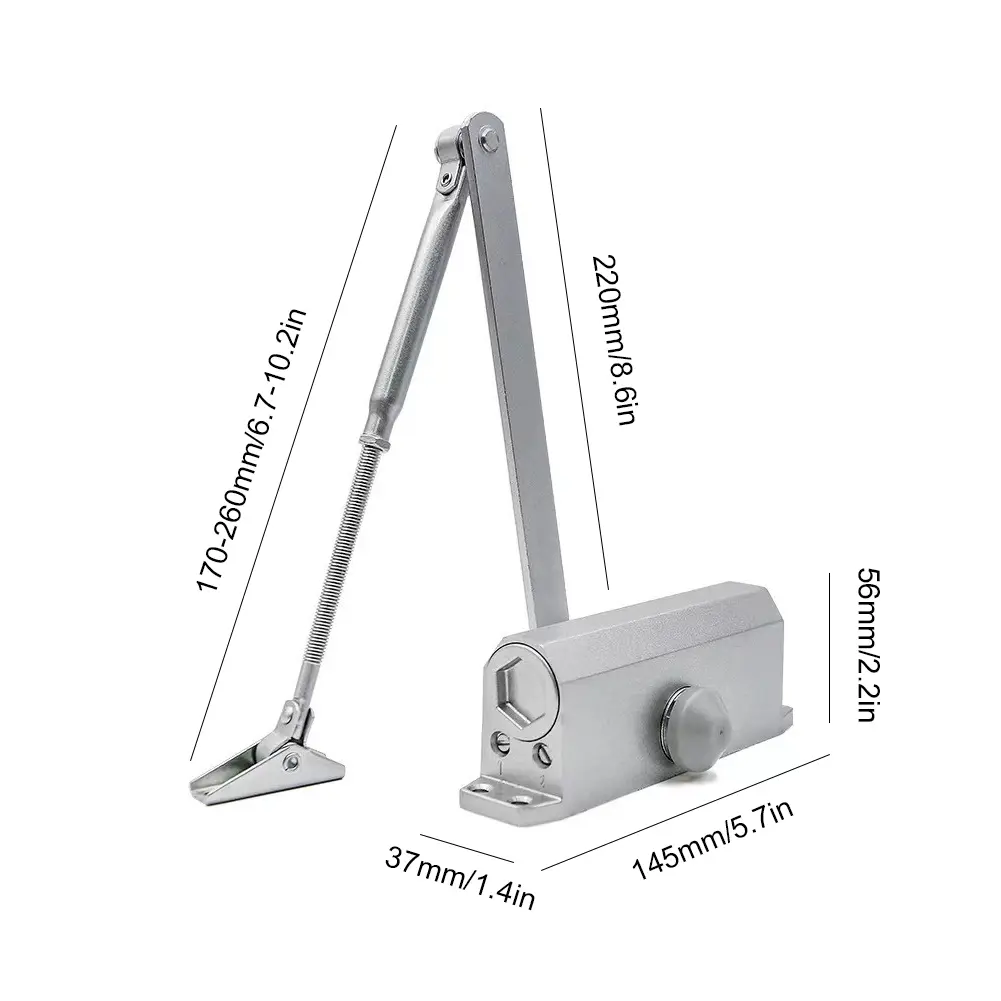 Automatic Gate Closer Metal Spring Buffer Door Closer Versatile Mute Closing Door Tool for Residential Commercial Use