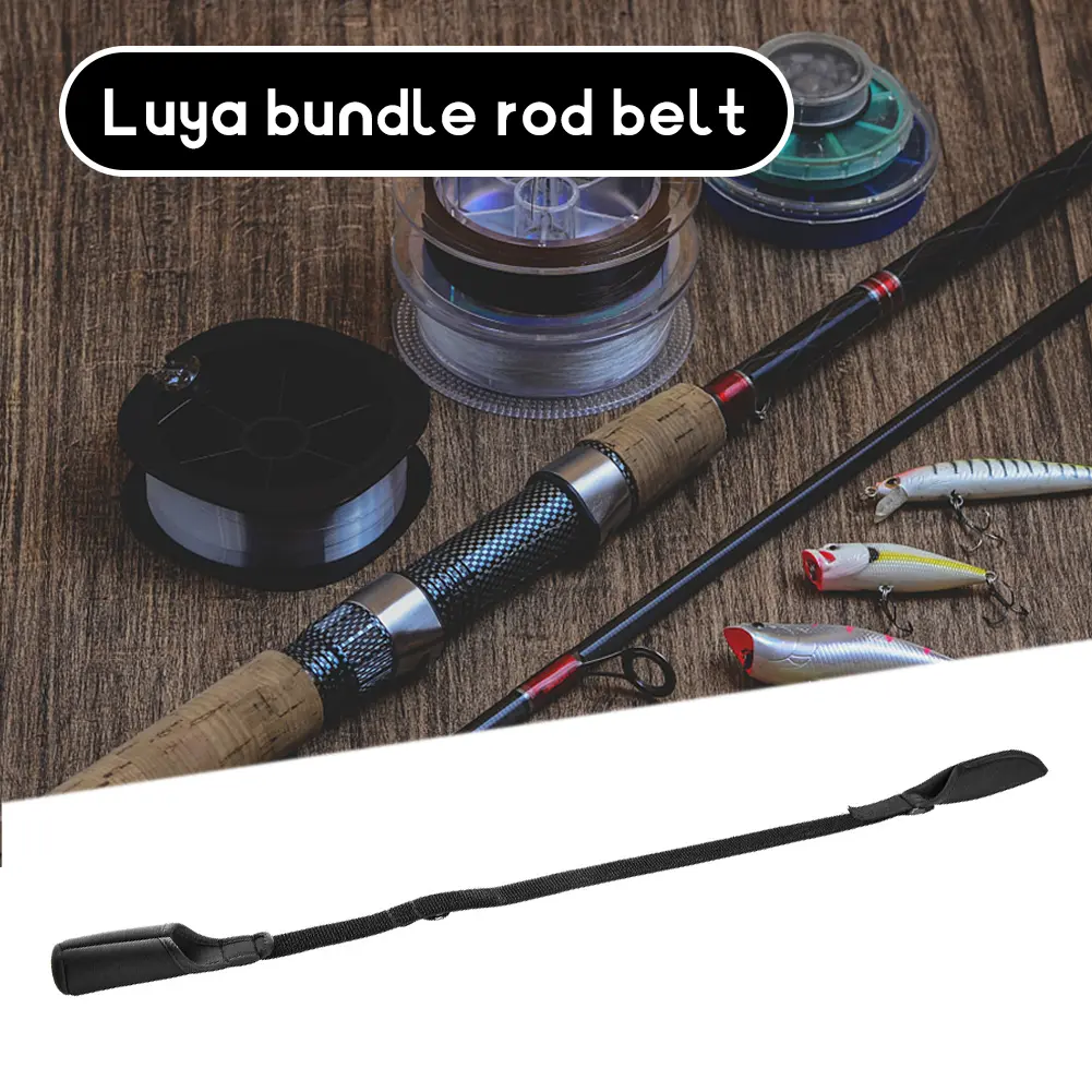 Fishing Rod Holder Strap Adjustable Fishing Rod Strapping Wrap Outdoor Fish Tool