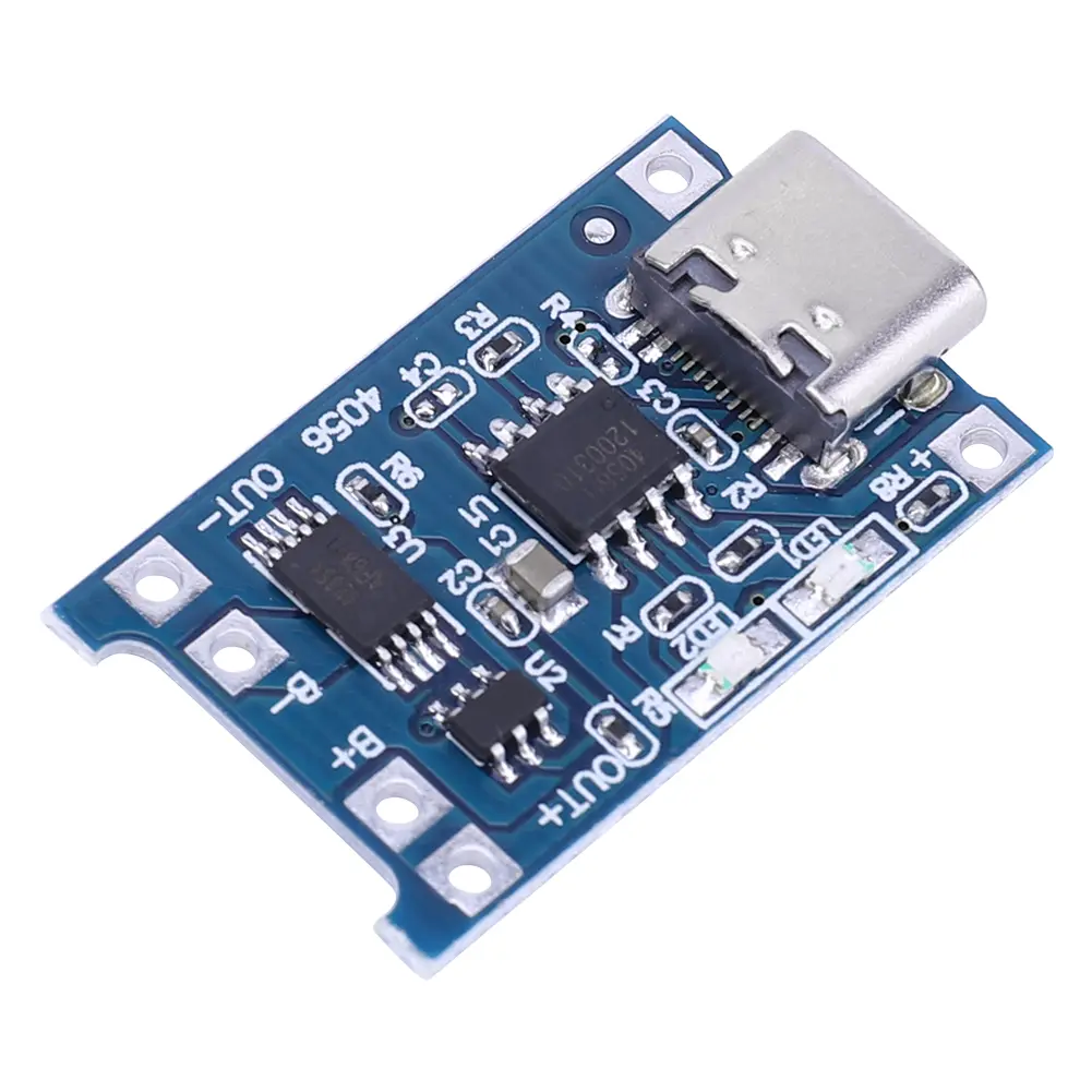 1-50PCS Type-c Micro USB 5V 1A 18650 TP4056 Lithium Battery Charger Module Charging Board With Protection Dual Functions