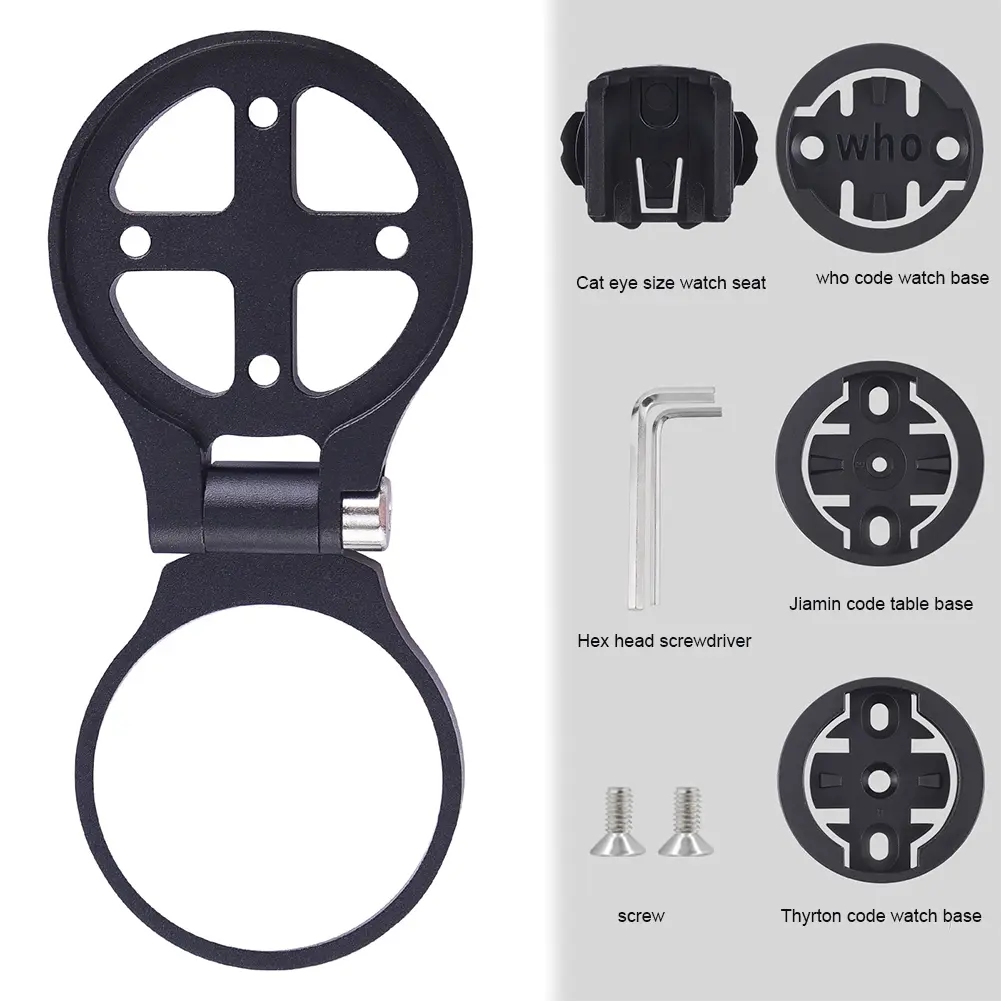 Bicycle Computer Stem Mount Holder Bike GPS Support for Garmin/CatEye/Bryton/Wahoo Adjustable Bicycle Stopwatch Mounting Bracket