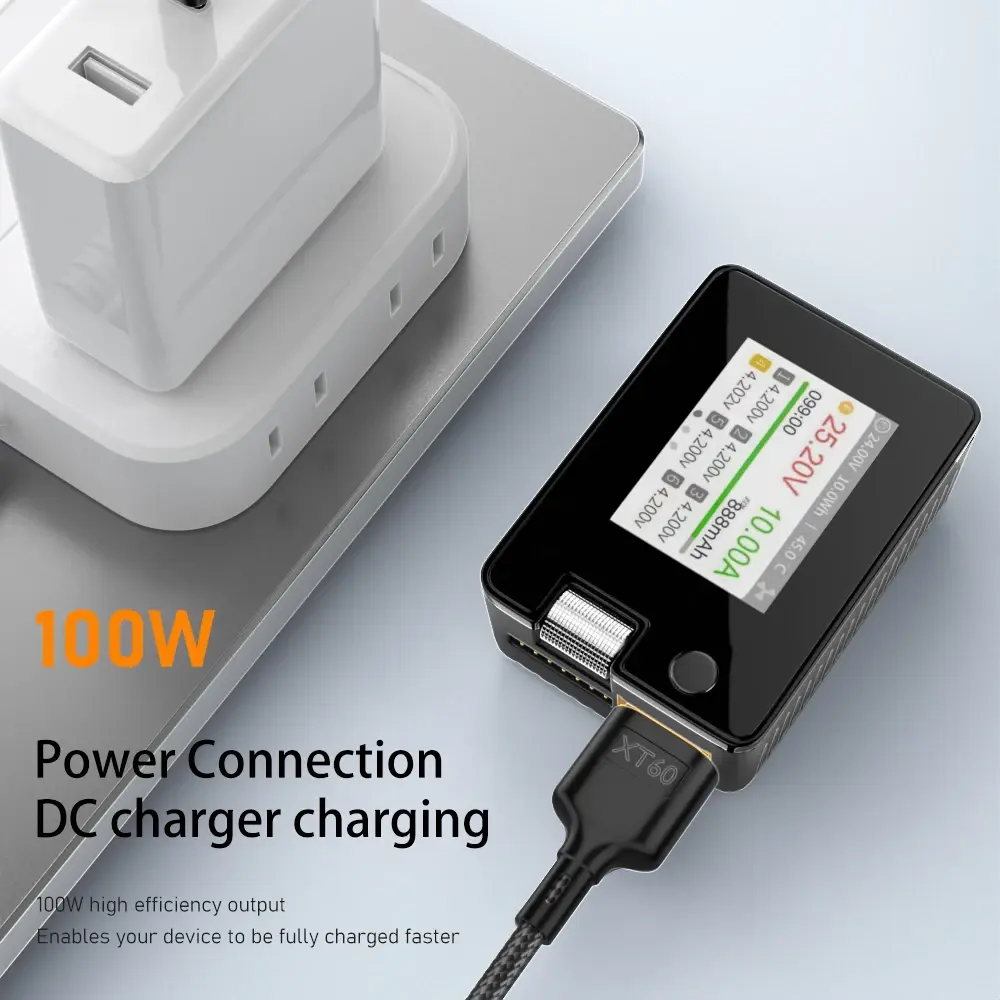 USB C to XT60 Adapter Type-C to XT60 Charging Cable PD2.0 100W 20V 5A Charging Cord Adapter for ToolkitRC SC100 50/100cm