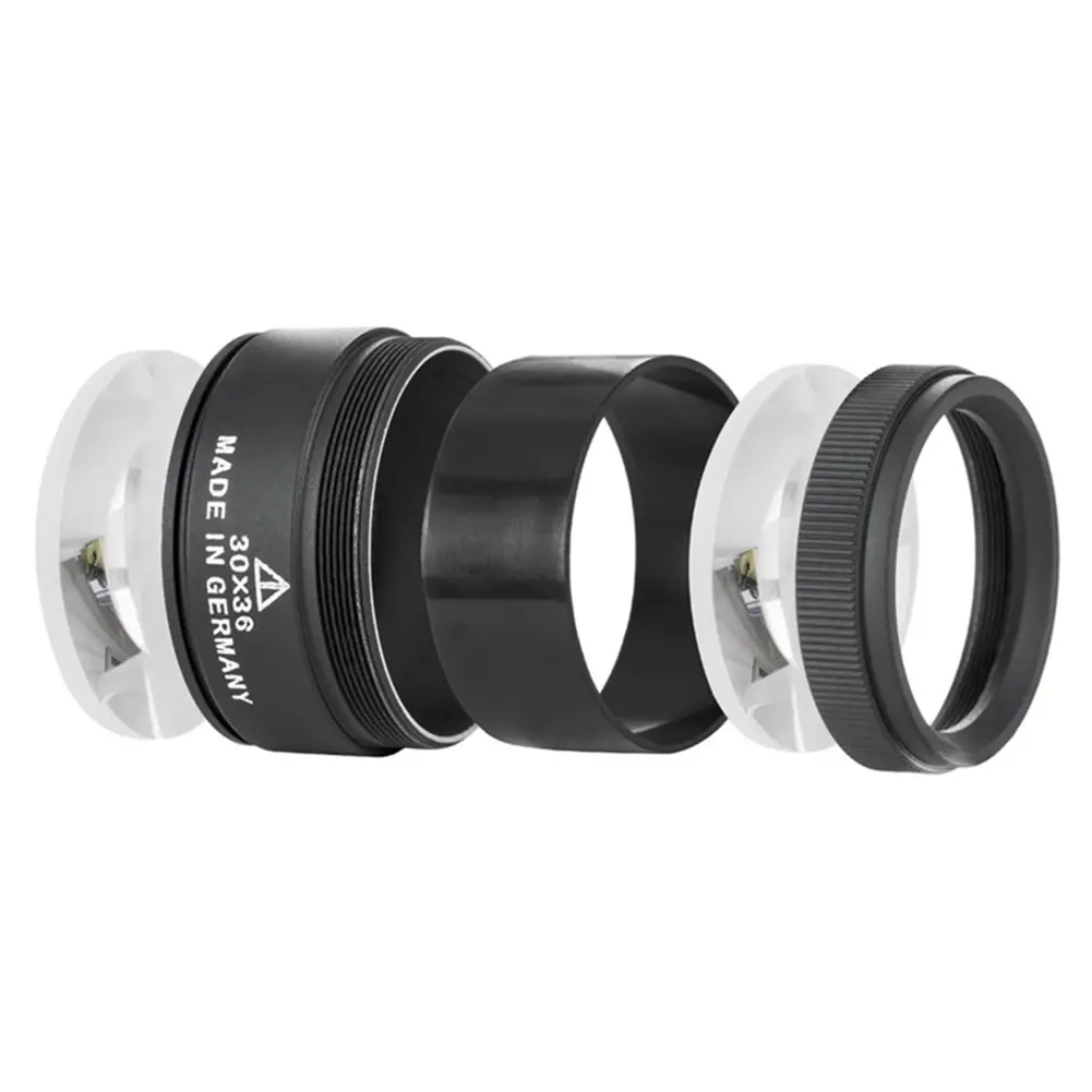 30X Magnifying Glass K9 Optical Lens Monocle Magnifier for Coin Stamps Loupe