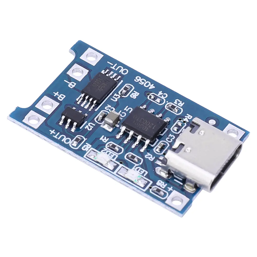 1-50PCS Type-c Micro USB 5V 1A 18650 TP4056 Lithium Battery Charger Module Charging Board With Protection Dual Functions