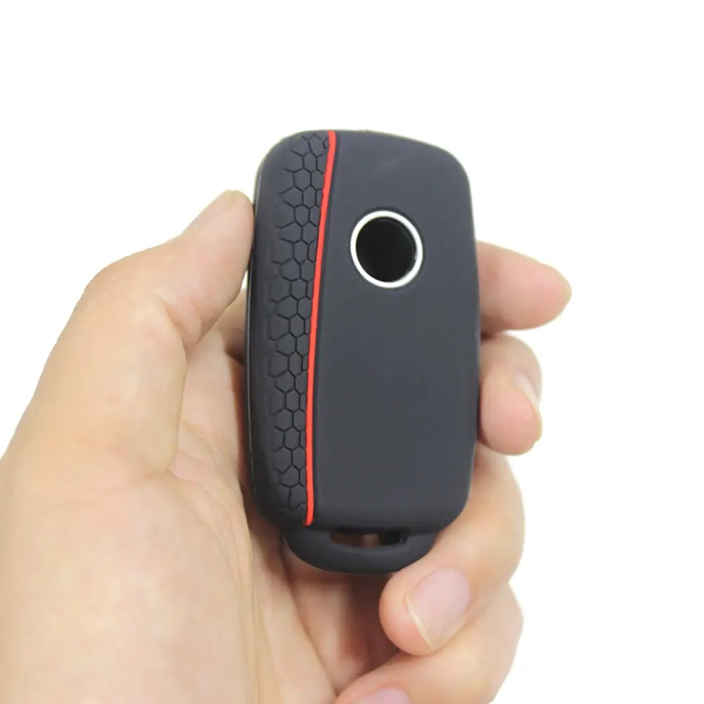 1-5Pcs Silicone Car Key Protection Shell Bag 3 Buttons Car Key Cover Case Shell Key Case for Volkswagen Sagitar Polo Golf Skoda
