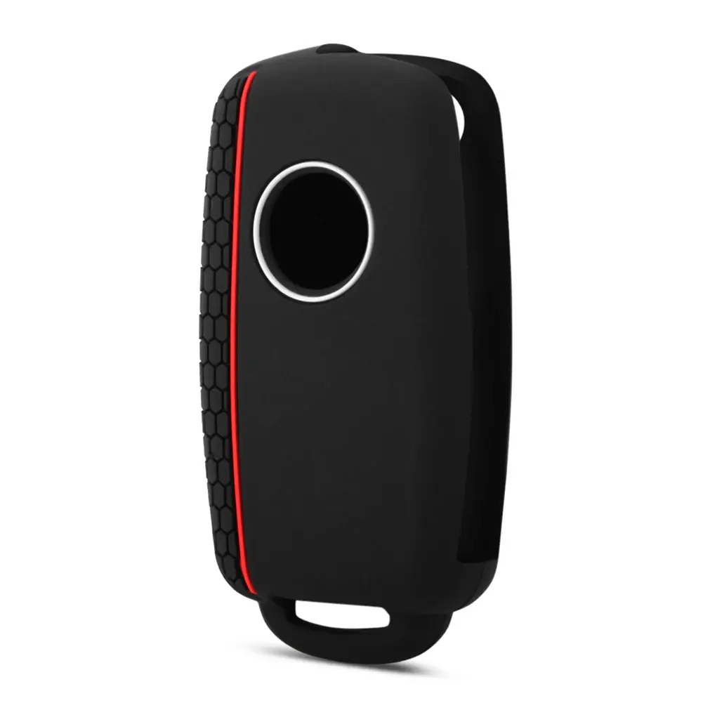 1-5Pcs Silicone Car Key Protection Shell Bag 3 Buttons Car Key Cover Case Shell Key Case for Volkswagen Sagitar Polo Golf Skoda