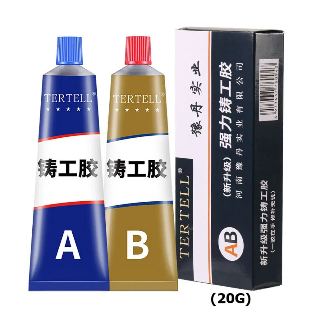 2-6PCS Metal Glue Adhesive High Strength Bonding Sealant Weld Seam Heat Resistance Strong Casting AB Glue 20-100G Metal Adhesive