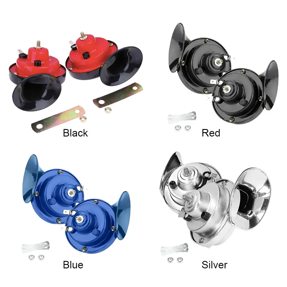 12V Car Motorcycle Snail Air Horn  48W Waterproof Auto Snail Horn 300DB Super Loud Horn for Motorcycle Car Truck SUV Boat