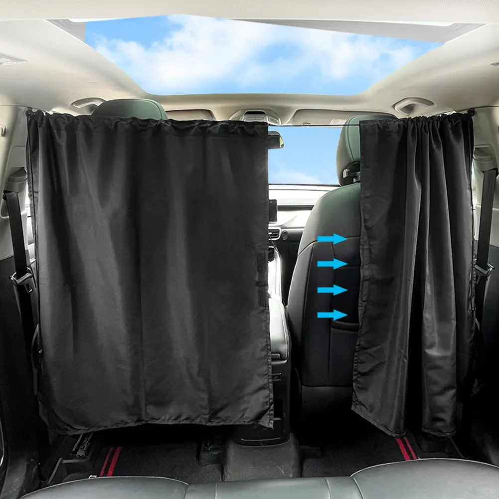 Car Divider Curtain Universal Car Rear Shading Curtain Protects Privacy for Kids Baby Travel Camping Sleeping