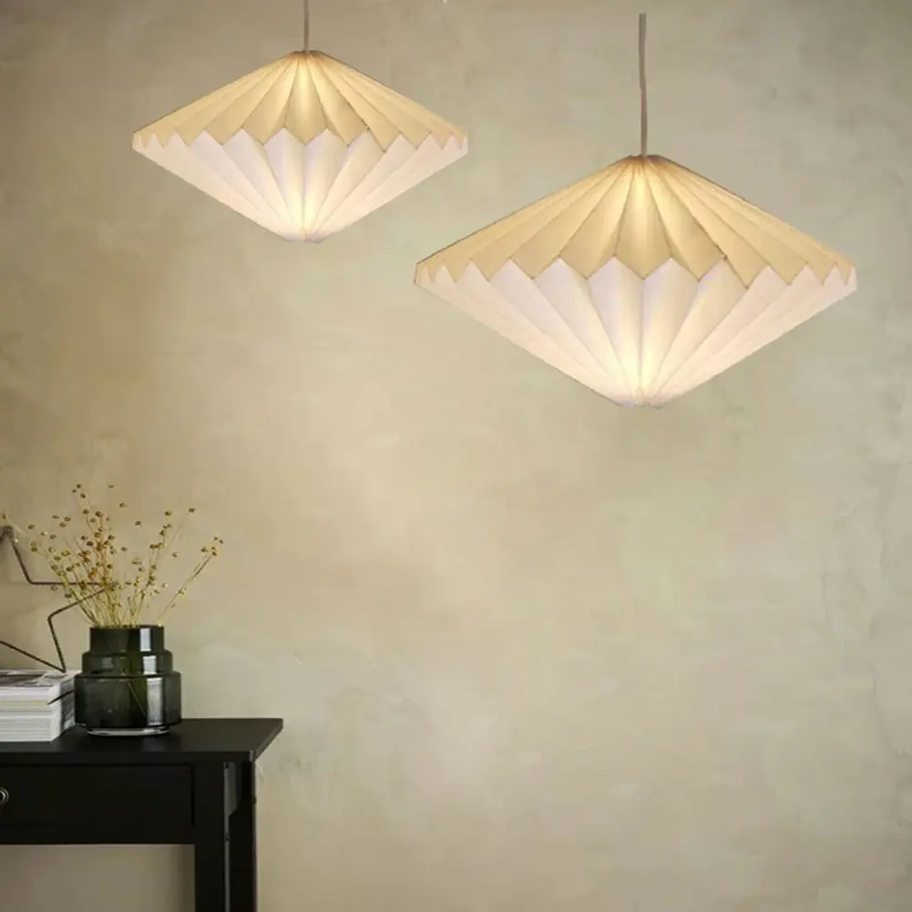 Origami Ceiling Lampshade Nordic Style Paper Lantern Shade Creative Decorative Light Cover for Living Room Decor