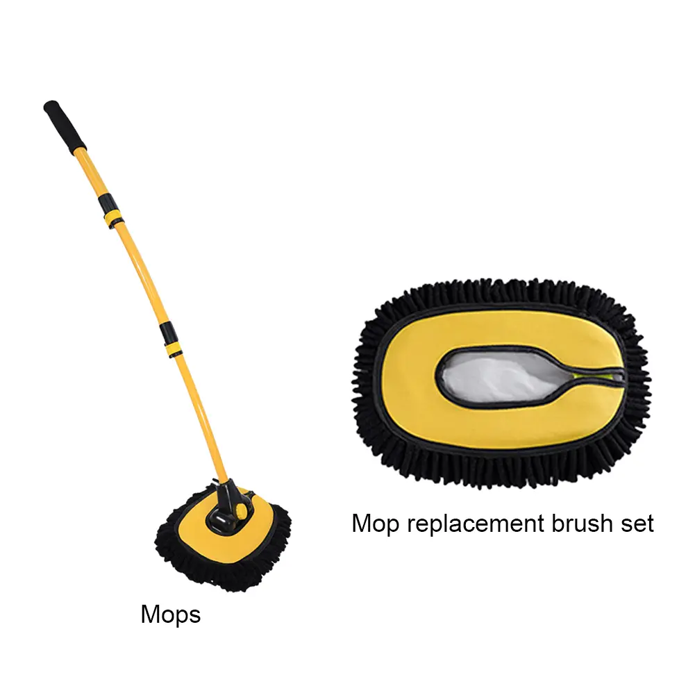 Car Wash Brush Telescoping Auto Washing Mop Long Handle Vehicle Care Cleaner Chenille Car Maintenance Tools