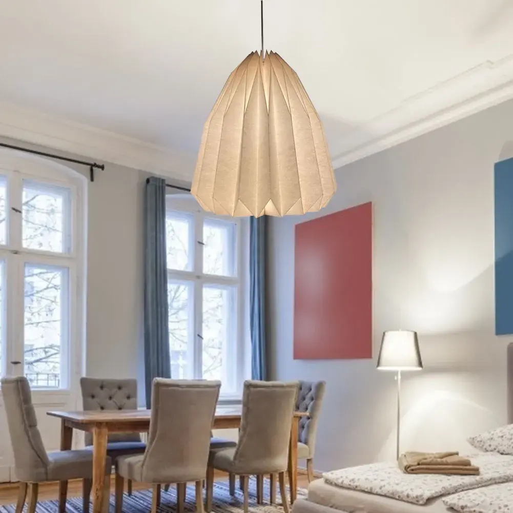 Origami Ceiling Lampshade Nordic Style Paper Lantern Shade Creative Decorative Light Cover for Living Room Decor