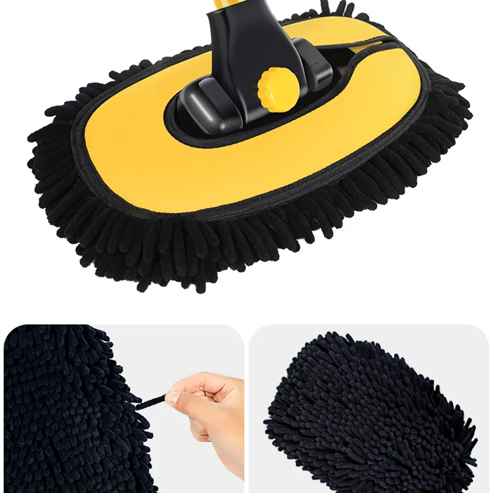 Car Wash Brush Telescoping Auto Washing Mop Long Handle Vehicle Care Cleaner Chenille Car Maintenance Tools