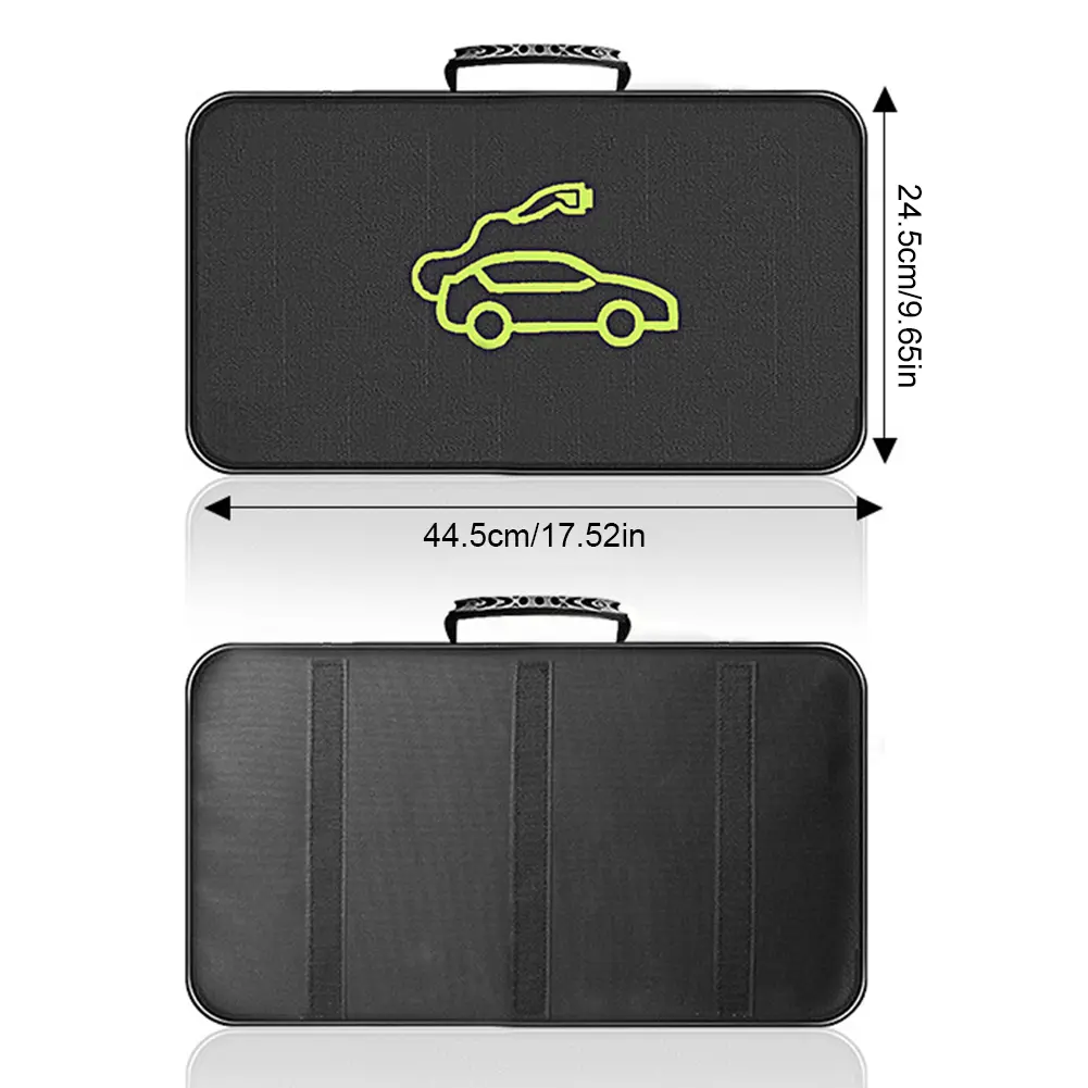 EV Car Charging Cable Bag Fire Retardant Electric Car Charger Case Cable Holder for Electric Vehicle Charger Cable Plugs Sockets