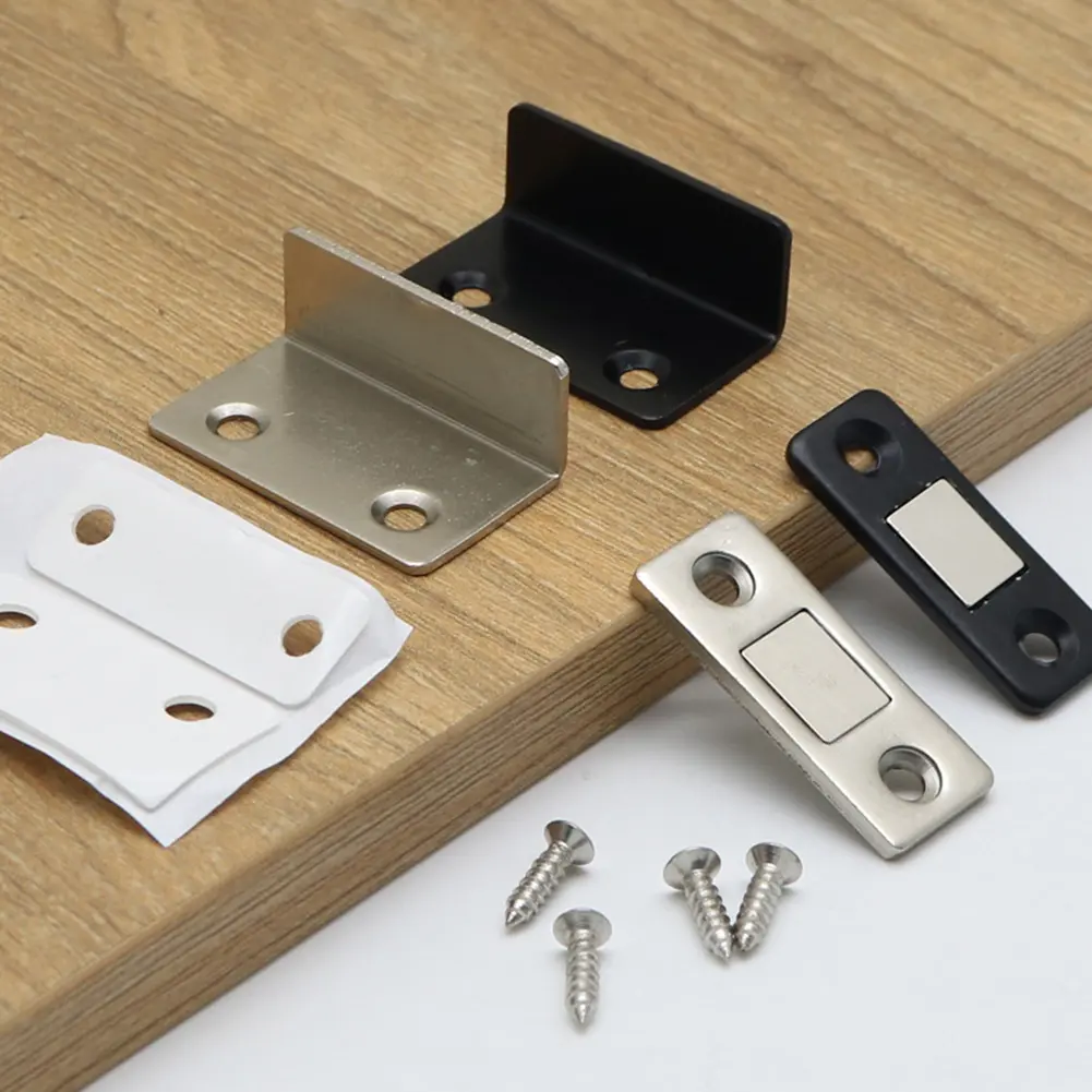 Punch Free Door Stopper Strong Magnetic L-shaped Door Touch Magnetic Suction Ultra Thin Anti Collision Furniture Hardware