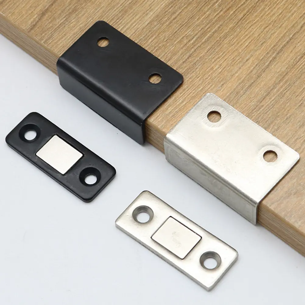 Punch Free Door Stopper Strong Magnetic L-shaped Door Touch Magnetic Suction Ultra Thin Anti Collision Furniture Hardware