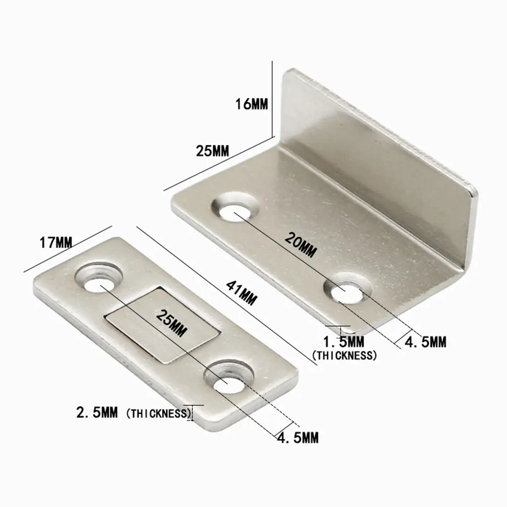 Punch Free Door Stopper Strong Magnetic L-shaped Door Touch Magnetic Suction Ultra Thin Anti Collision Furniture Hardware