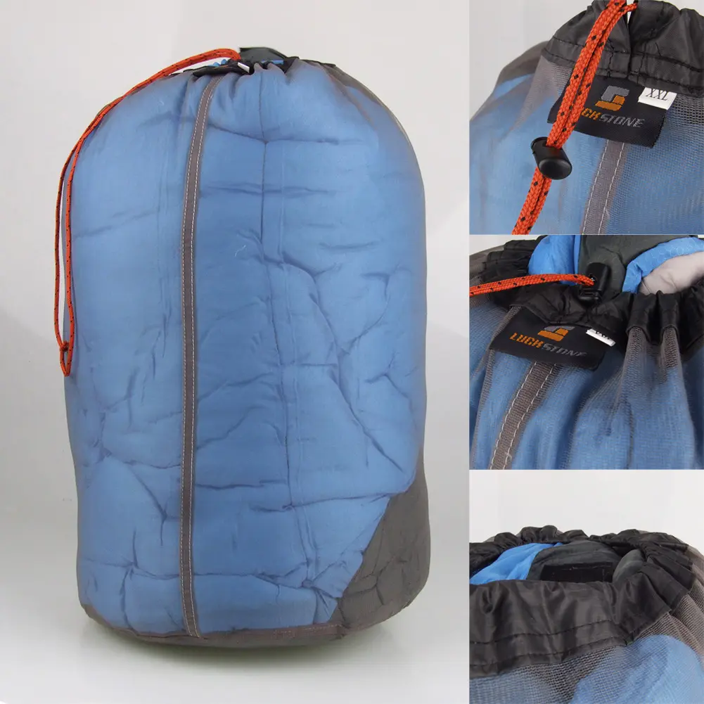 Ultralight Nylon Mesh Sleeping Bag Sacks Ultralight Nylon Mesh Bags Mesh Laundry Bag Traveling Organizer for Travelling Hiking