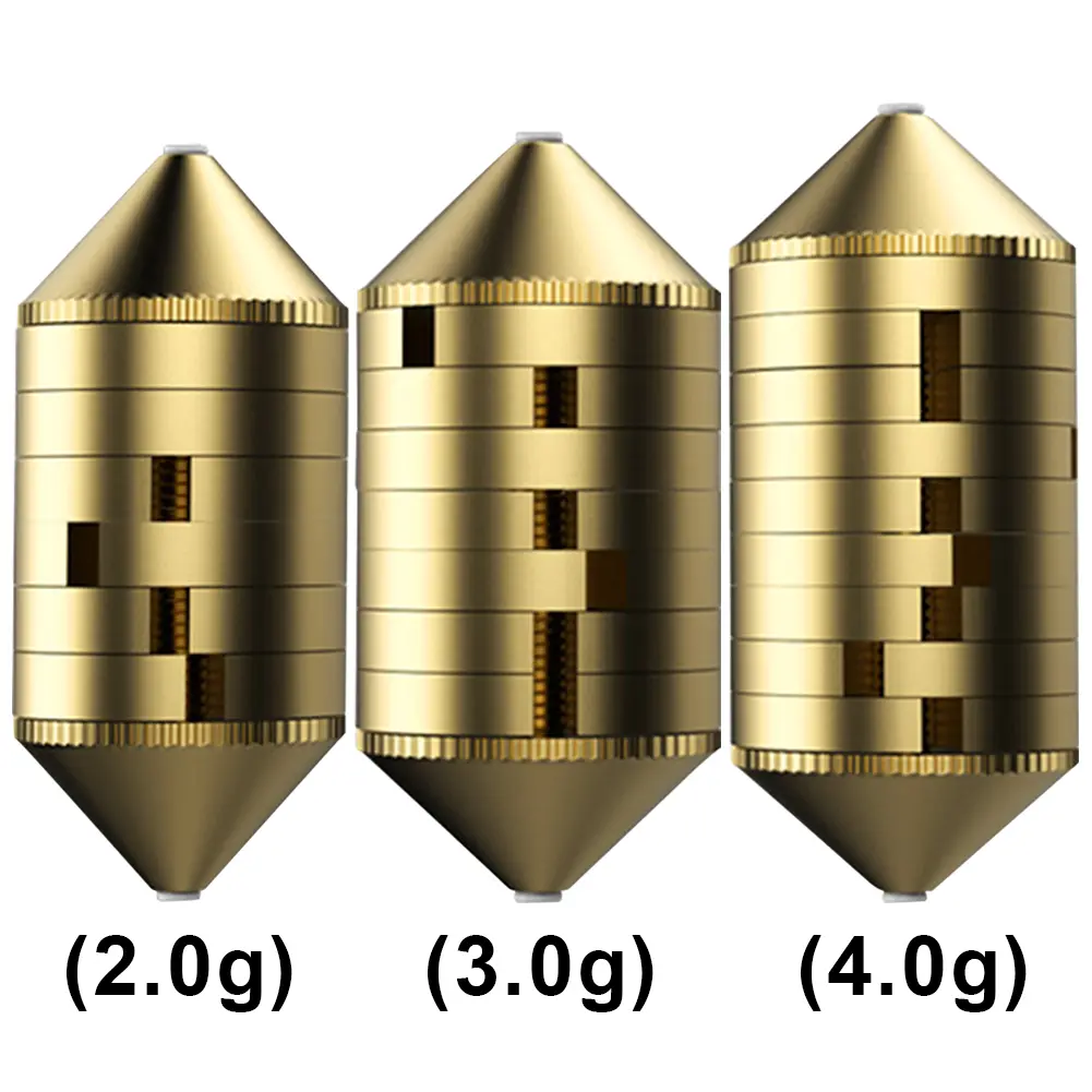 3Pcs Fishing Sinker Weights Carp Fishing Sinkers 2/3/4g Copper Fishing Weights Adjustable Fishing Tackles Fishing Accessories