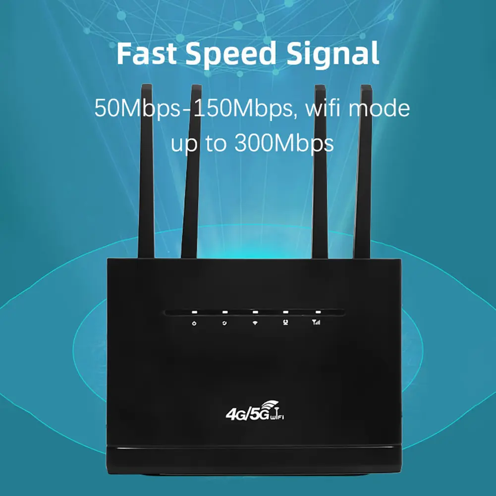 4G CPE Router 4G WIFI Router 300Mbps with SIM Card Slot Wireless Modem RJ45 WAN LAN Wireless Internet Router for Home/Office