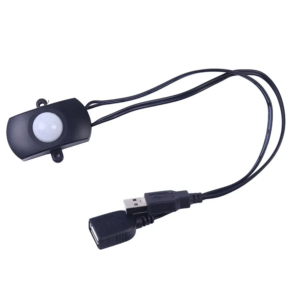 DC 5V-24V USB PIR Motion Sensor Switch Infrared Human Body Motion Detector Switch Adjustable For LED Light Strip Automatic