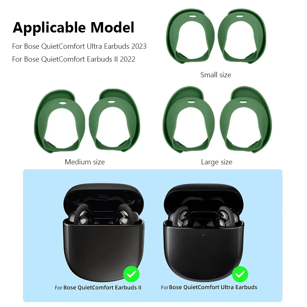 3 Pairs Silicone Ear Tips Covers Comfortable Ear Tips Anti Scratch Soft Ear Tips Replacement for Bose QuietComfort Ultra Earbuds