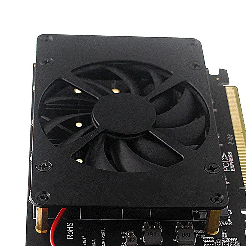 4 Disk M.2 NVME M KEY SSD To PCIe 4.0 X16 Adapter with Heat Sink PCIEX16 NVME M.2 MKEY SSD RAID Array Expansion 4 X 32Gbps