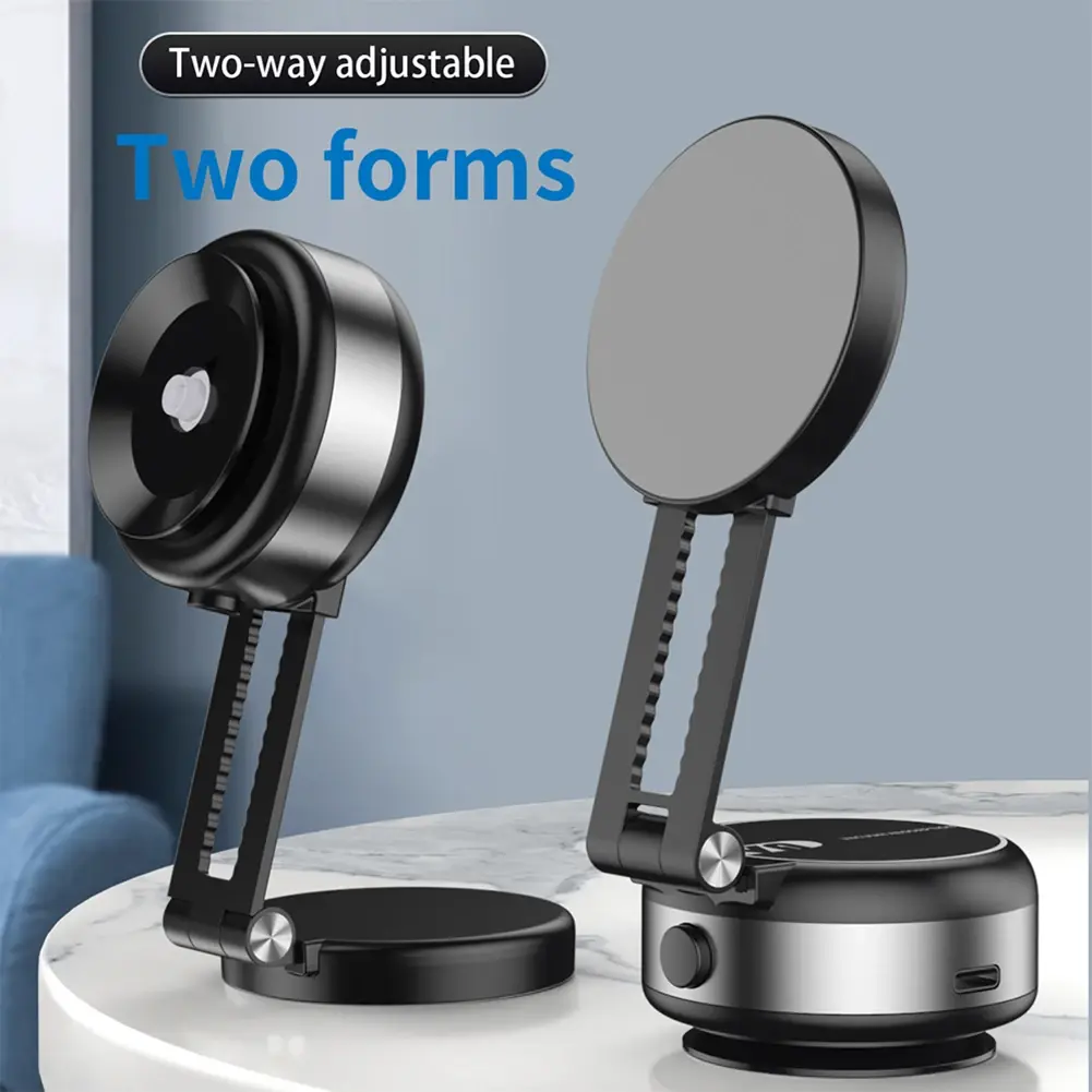 Magnetic Suction Cup Phone Mount Universal Car Phone Holder 360° Adjustable Lazy Phone Bracket For Navigation Live Stream