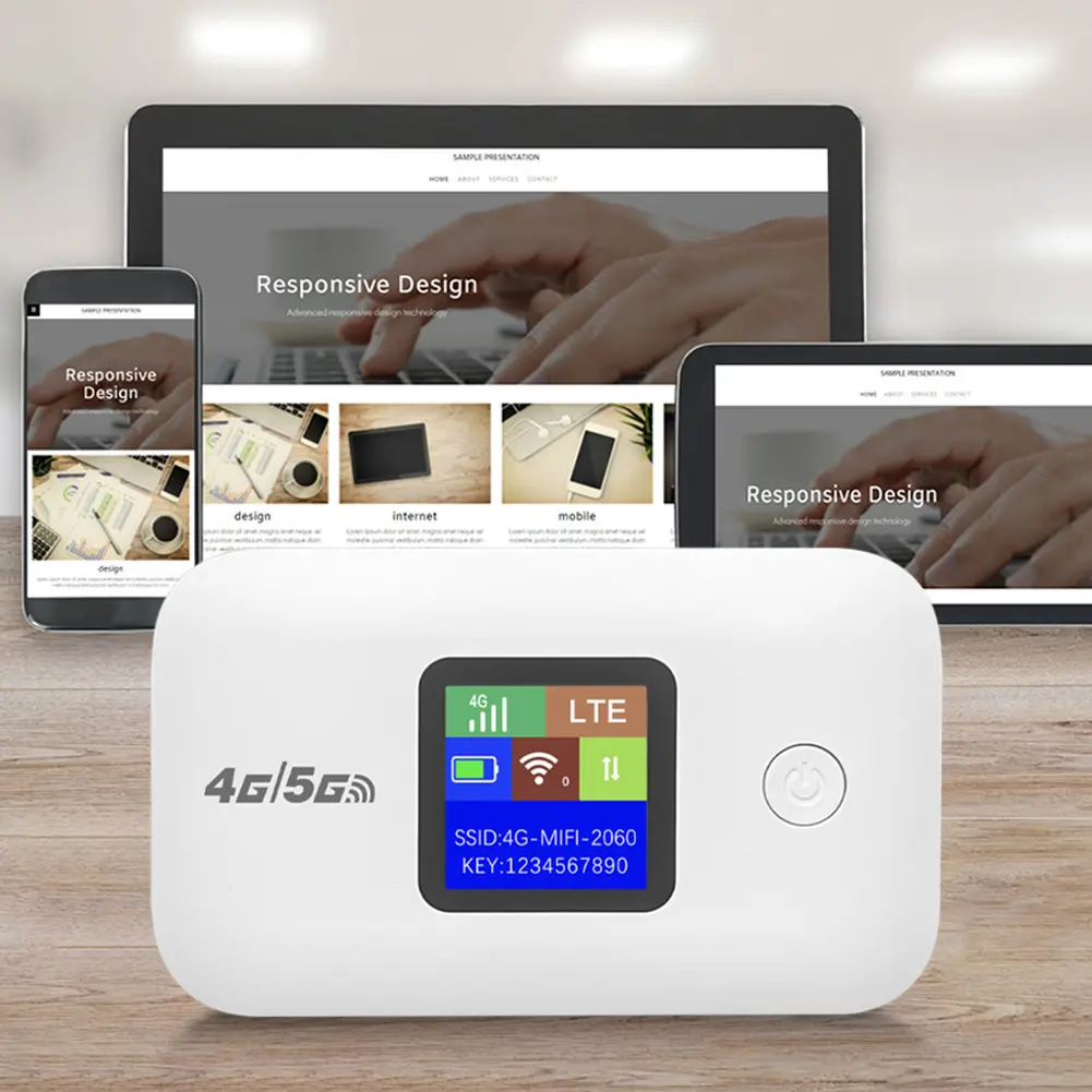 Mini Outdoor WIFI Hotspot 150Mbps Mini Mobile Hotspot 3000mAh Mobile Pocket WiFi Router with SIM Card Slot 4G Pocket WiFi Router