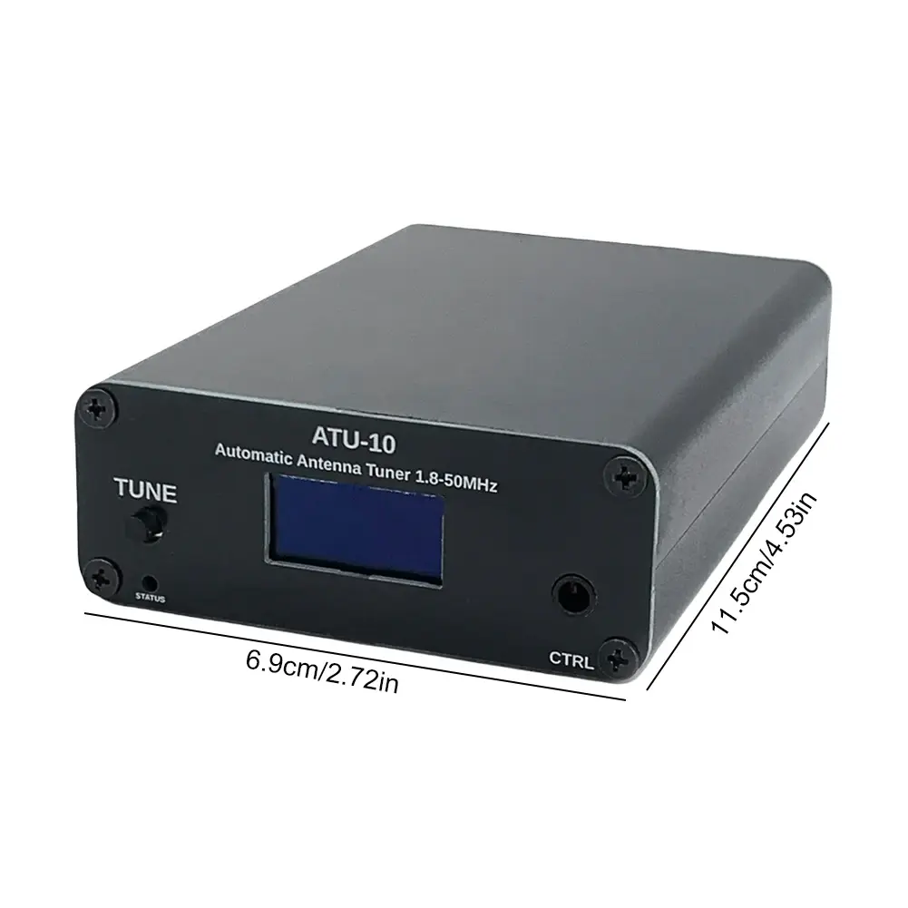 ATU10 QRP Antenna Tuner 1-15W ATU-10 Automatic Antenna Tuner 1.8-50MHz 0.91 inch OLED Display Compatibility with IC-705