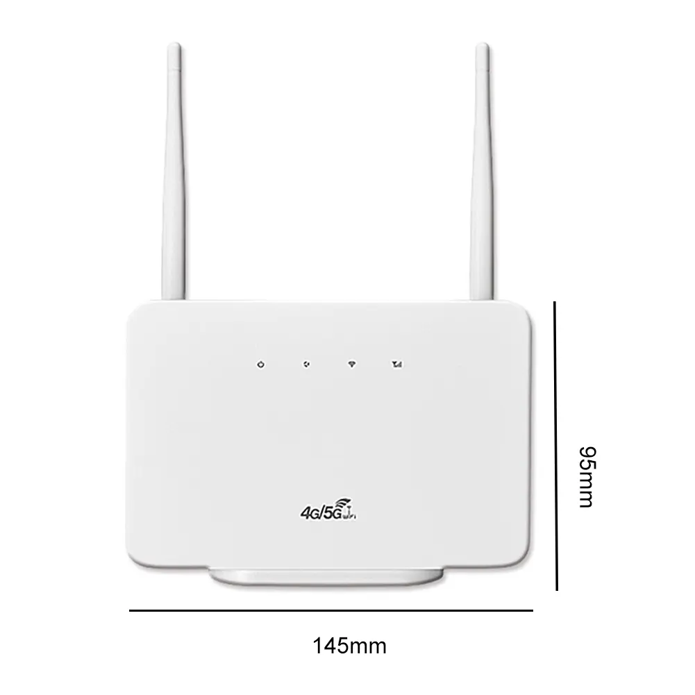 WiFi Router 300Mbps 4G Router Wireless Modem External Antenna with Sim Card Slot EU Plug for Home Travel Work