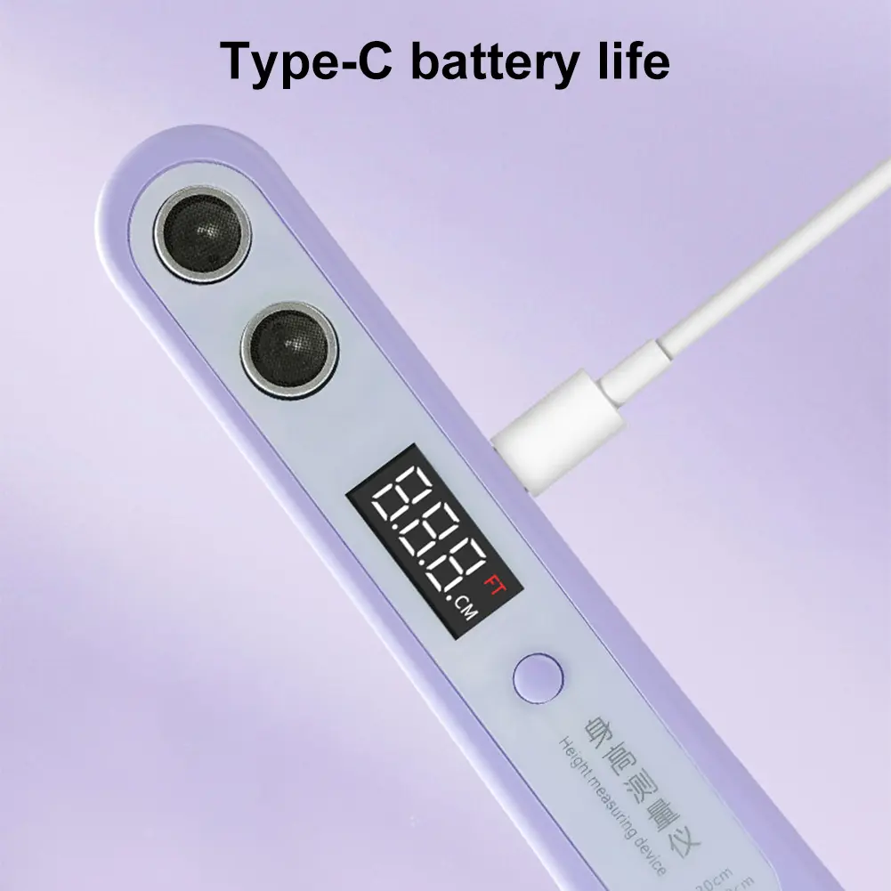 Ultrasonic Digital Height Measuring Ruler High Accuracy Height Measuring Stadiometer LED Display Portable Height Measuring