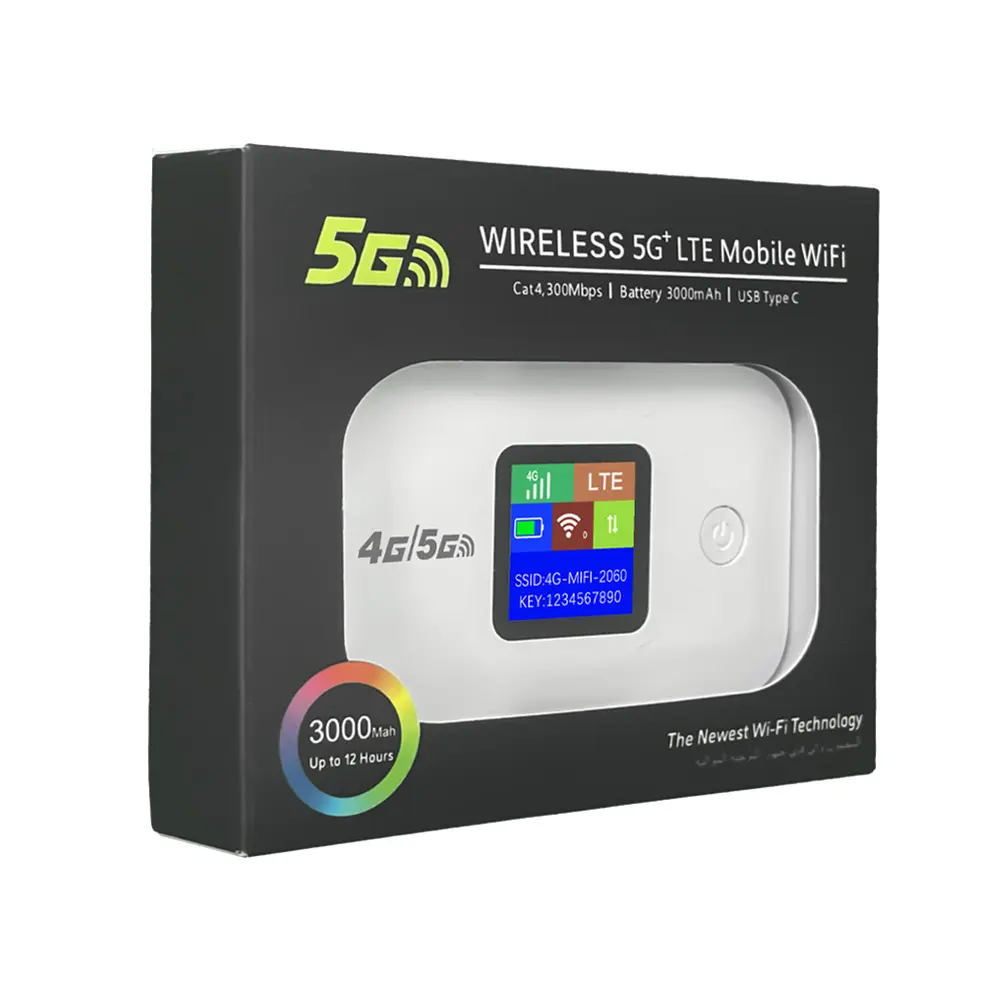 Mini Outdoor WIFI Hotspot 150Mbps Mini Mobile Hotspot 3000mAh Mobile Pocket WiFi Router with SIM Card Slot 4G Pocket WiFi Router