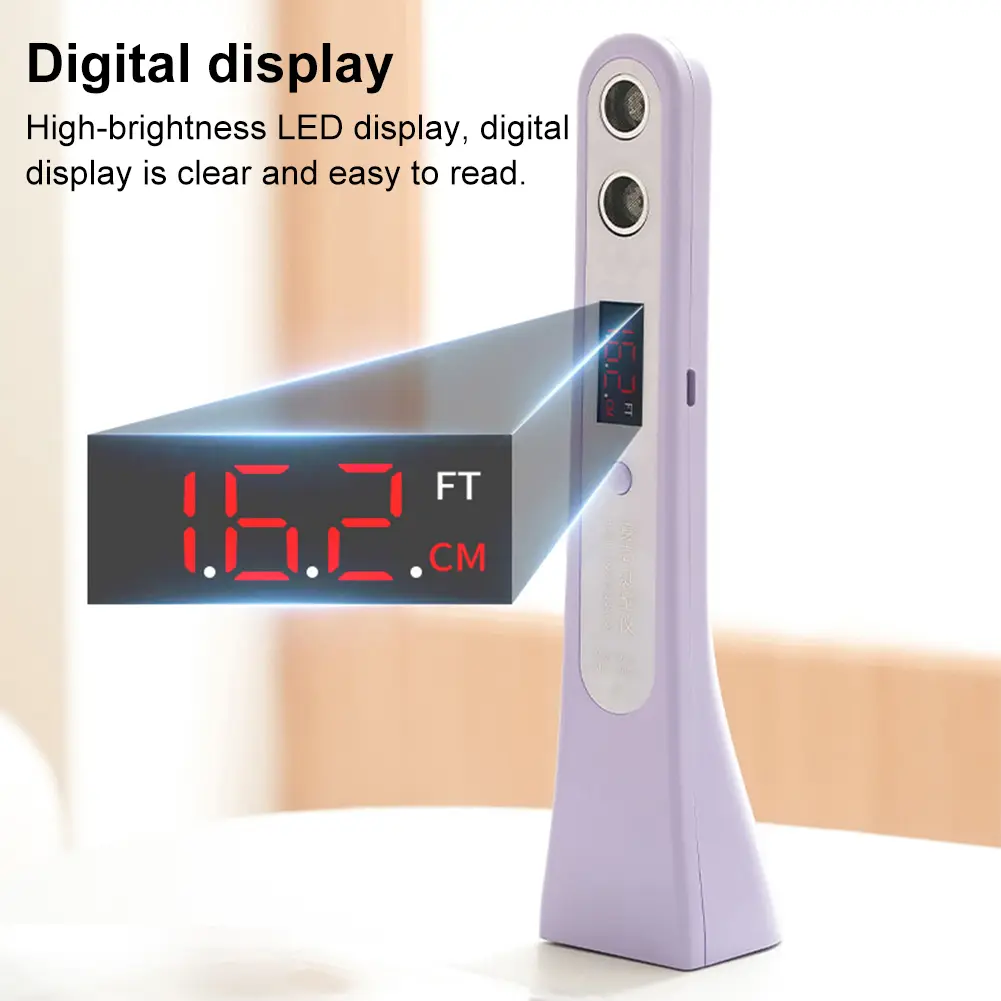 Ultrasonic Digital Height Measuring Ruler High Accuracy Height Measuring Stadiometer LED Display Portable Height Measuring