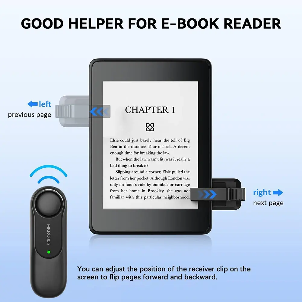 RF Remote Control Page Turner Camera Camcorder Remote Controls Clicker Page Turner Camera Shutter Clicker for Kindle Accessories