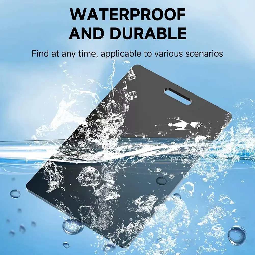 Wallet Tracker Card Compatible for Apple Find My App IP68 Waterproof GPS Item Finder Slim Smart Bluetooth-compatible Tracking