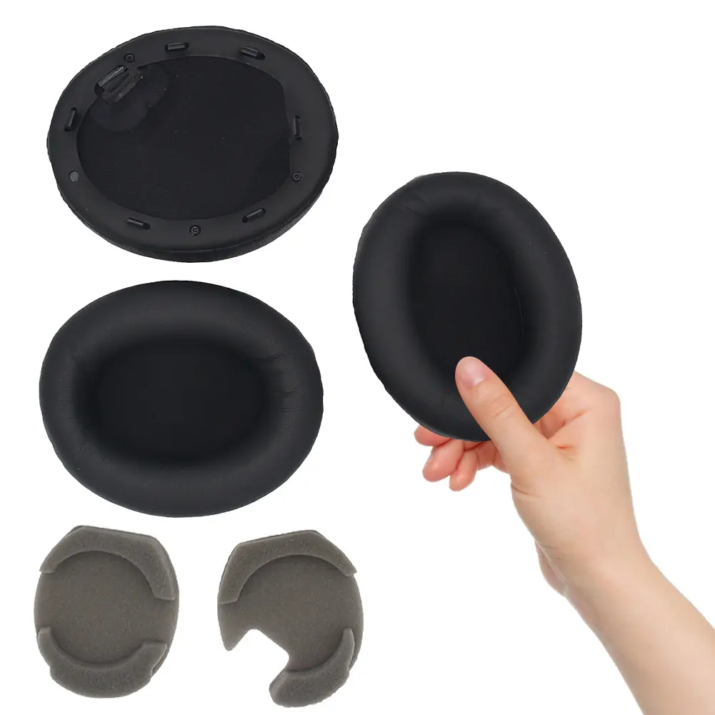 Replacement Ear Pads Cushions for Sony WH-1000XM4 Headphone Memory Foam Ear Cushions Headset Ear Cushions Leather Case