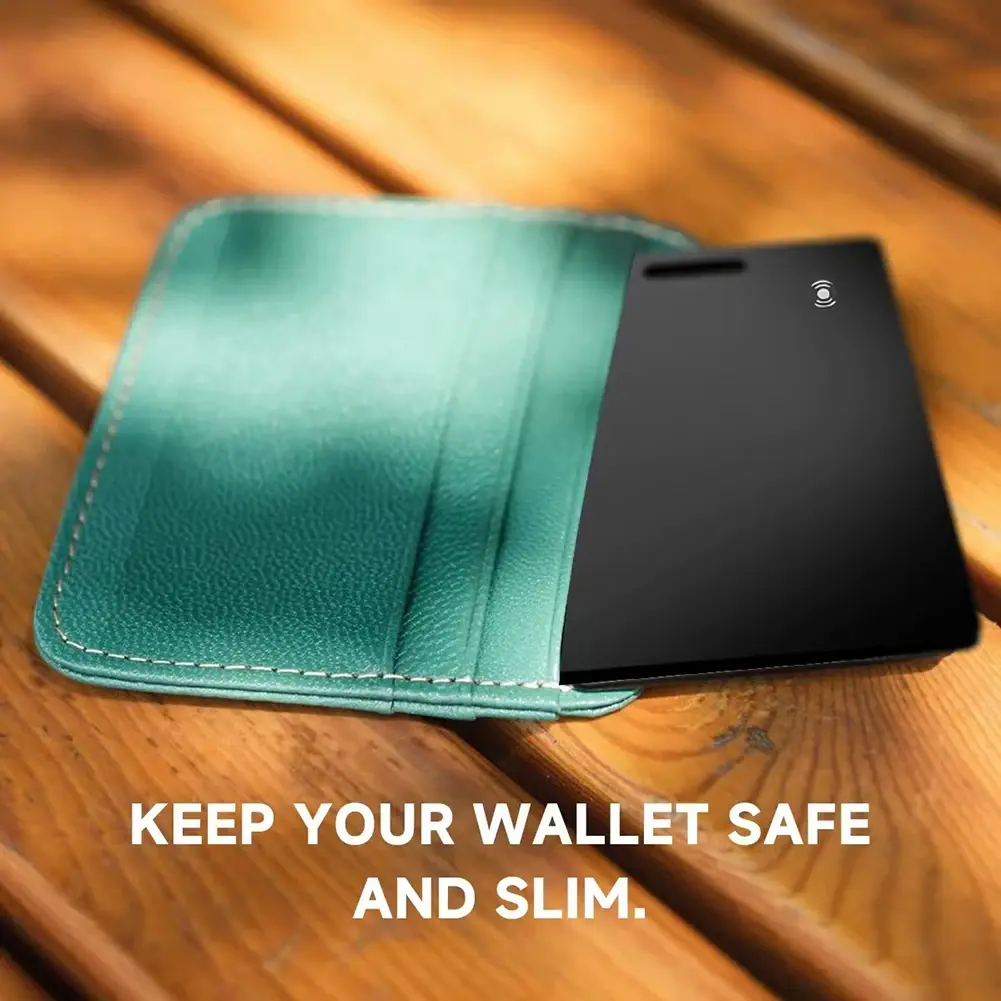 Wallet Tracker Card Compatible for Apple Find My App IP68 Waterproof GPS Item Finder Slim Smart Bluetooth-compatible Tracking