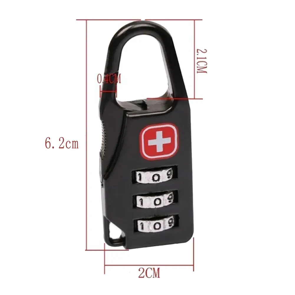 1-5PCS Combination Code Number Lock Portable Security Customs Lock for Cabinet Luggage Backpack Handbag Zipper Anti Theft