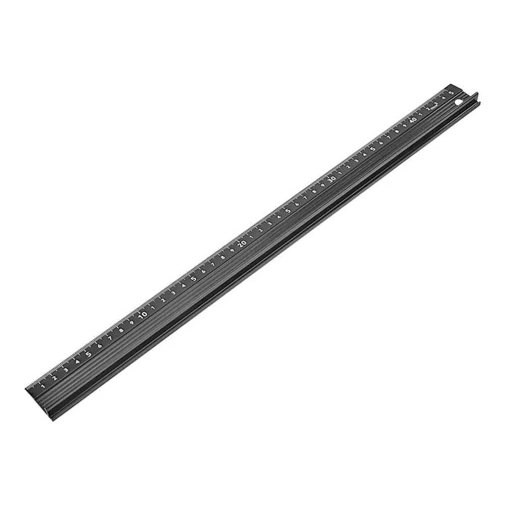 Aluminum Alloy Protective Ruler Non Slip Straight Ruler Woodworking Cutting Tool