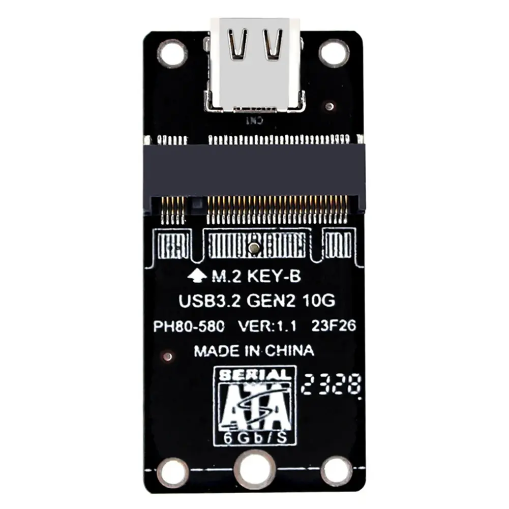 NVME M.2 To Type-C HDD Enclosure Interposer Board JMS583 Master Chip USB3.2 10Gbps Hard Disk Adapter for 2230 2242 2260 2280 SSD