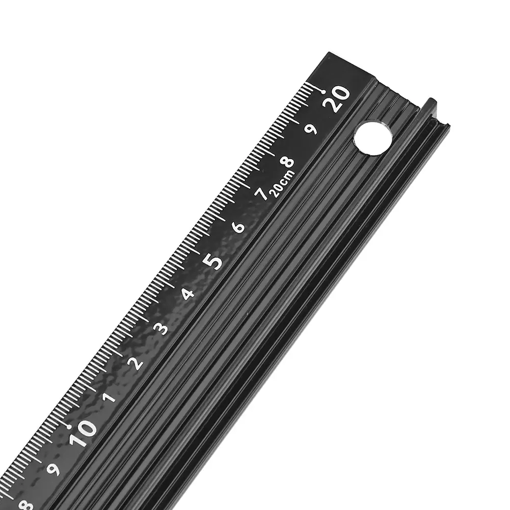 Aluminum Alloy Protective Ruler Non Slip Straight Ruler Woodworking Cutting Tool
