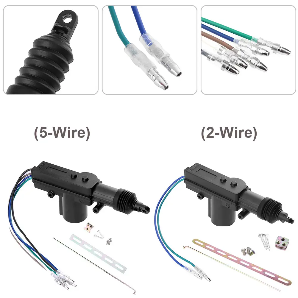 Universal Central Locking System Motor Single Gun Type 12V Solenoid Actuator Door Motor Replacement Pats Automotive Accessories