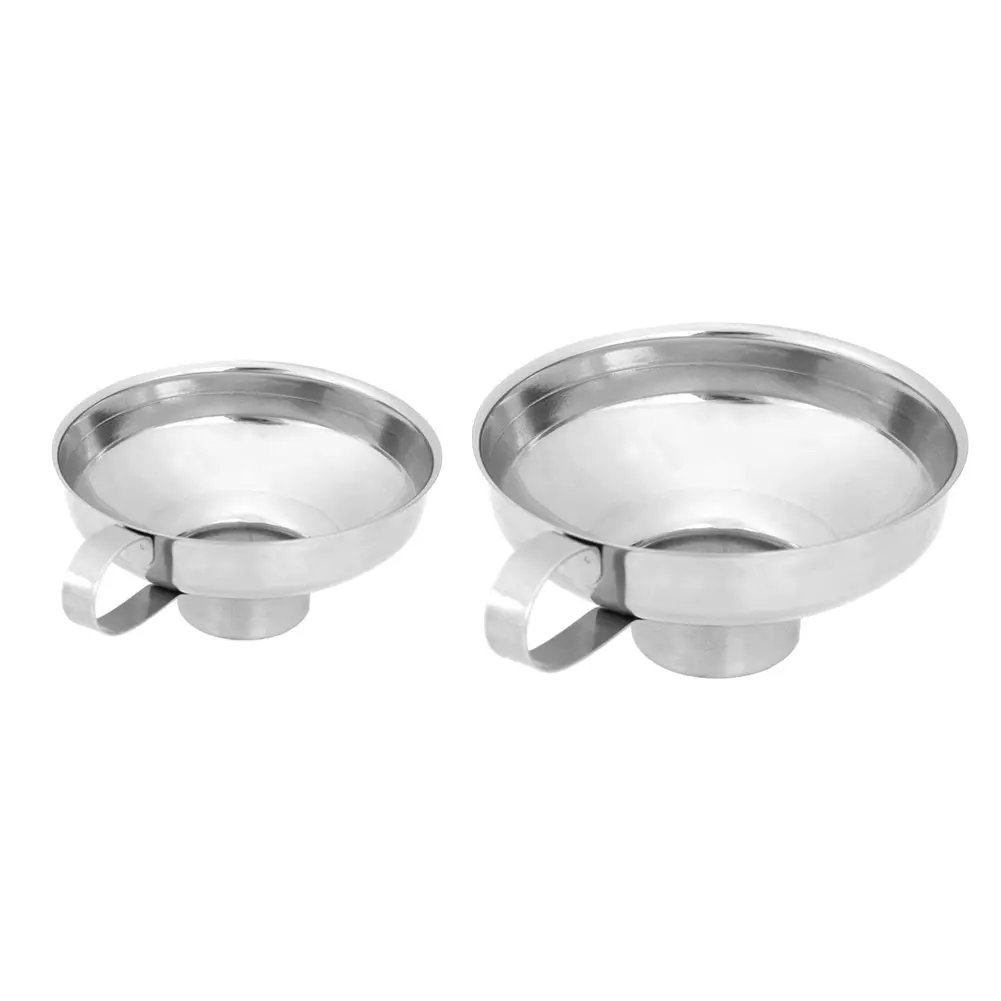 Multi-purpose Stainless Steel Wide Mouth Canning Funnel Thick Salad Dressing Funnel Oil Leak Kitchen Cooking Tools
