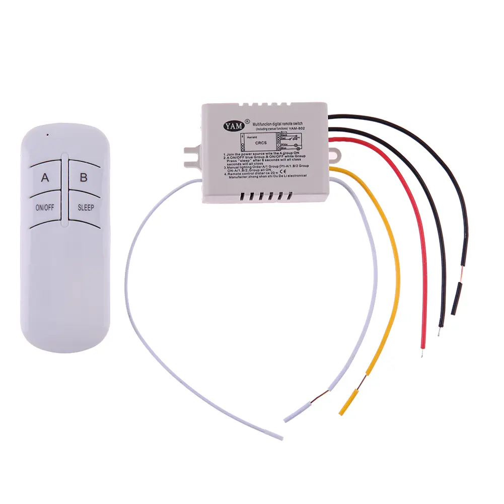 1/2/3 Channel Wireless Remote Control 220V Receiver Transmitter ON/OFF Light Lamp Gadgets for LED Ceiling Light Lamp
