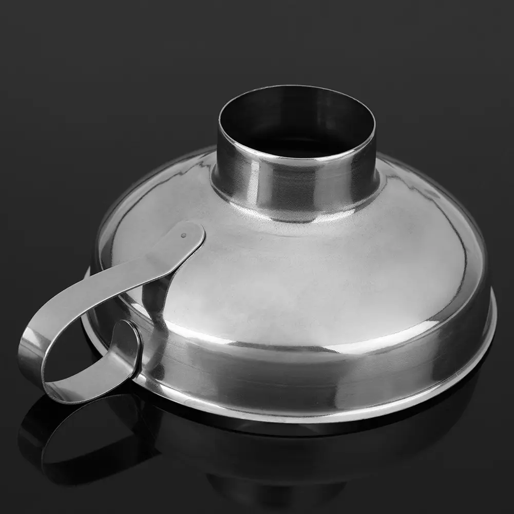 Multi-purpose Stainless Steel Wide Mouth Canning Funnel Thick Salad Dressing Funnel Oil Leak Kitchen Cooking Tools