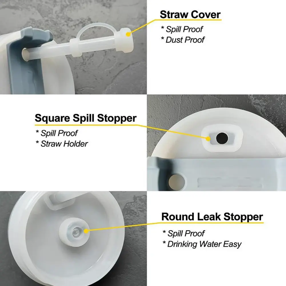 1-5 Set Silicone Spill Proof Stopper Set Straw Dust Stopper Anti-Leakage Stopper Cup Water Bottle Accessories Dustproof Cover