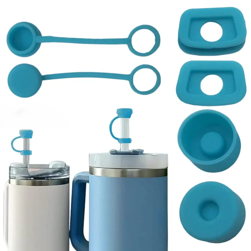 1-5 Set Silicone Spill Proof Stopper Set Straw Dust Stopper Anti-Leakage Stopper Cup Water Bottle Accessories Dustproof Cover