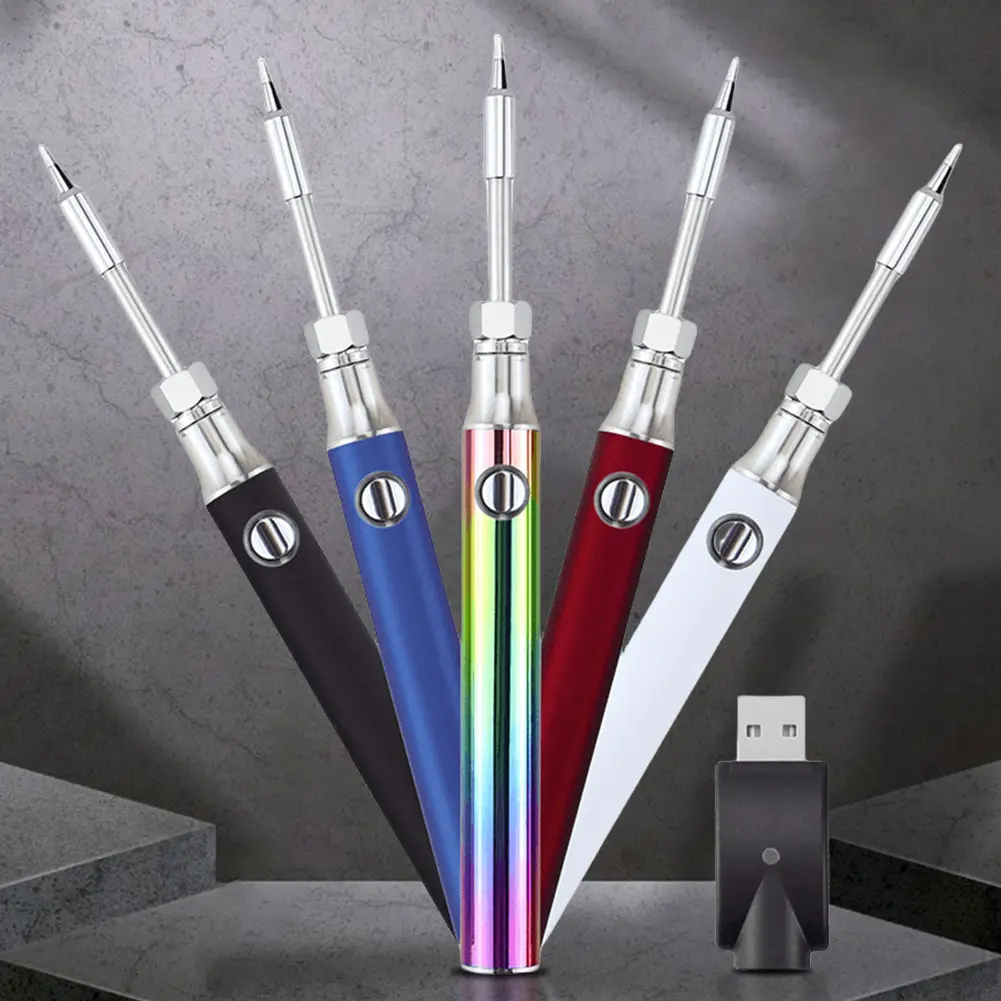 510 Thread Mini Soldering Iron Kit 3 Gear Adjustable Voltage 350/650/1100mAh Battery Cart Pen with USB Charger Smart Power Pen