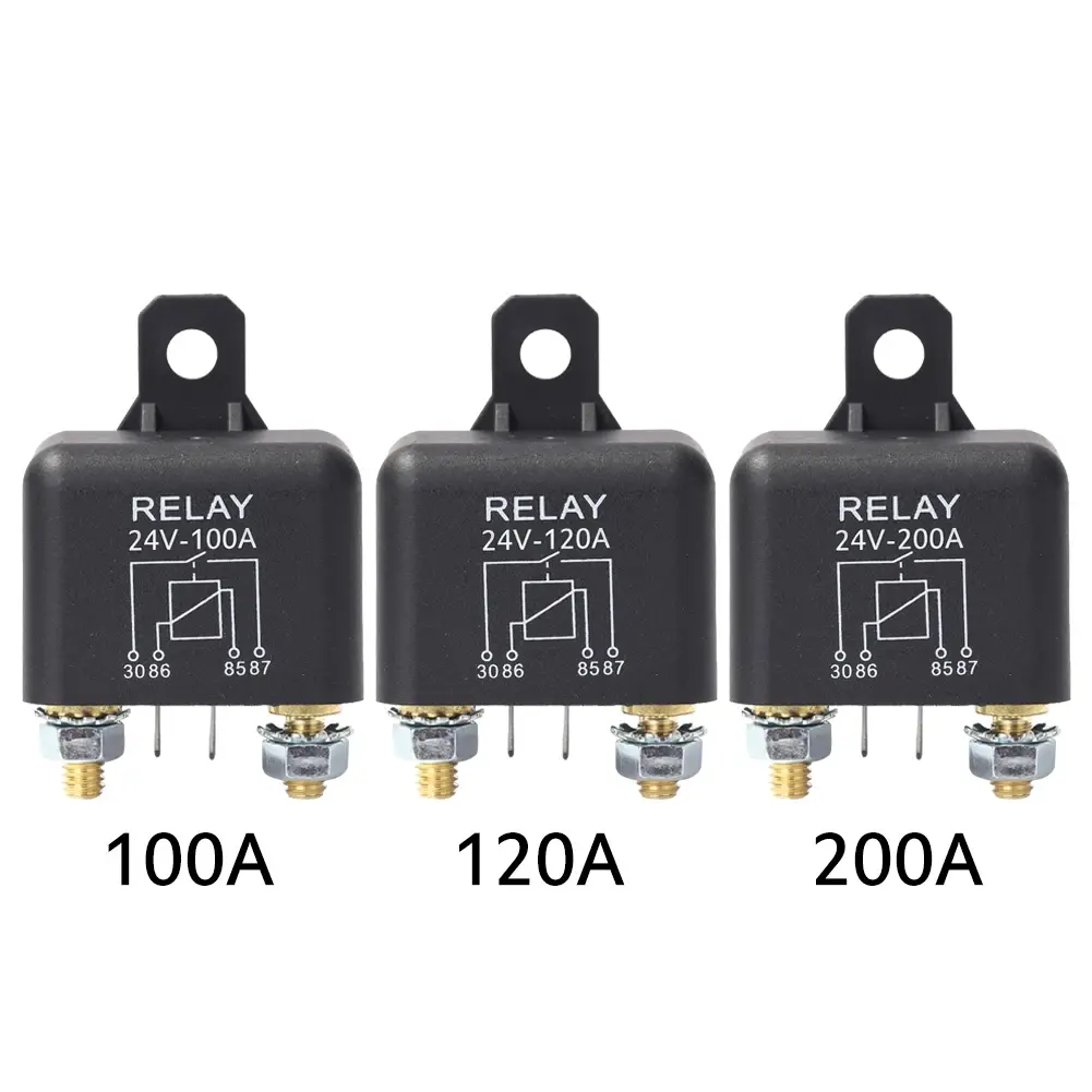 High Current Relay Starting Relay 200A 120A 100A 12V 24V Power Automotive Modular Heavy Current Start Relay Continuous Type