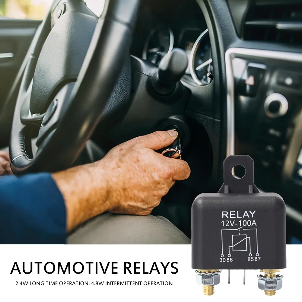 High Current Relay Car Starting Relay 200A 100A 12V 24V Power Automobile Heavy Current Start Relay  Module Protector Accessories